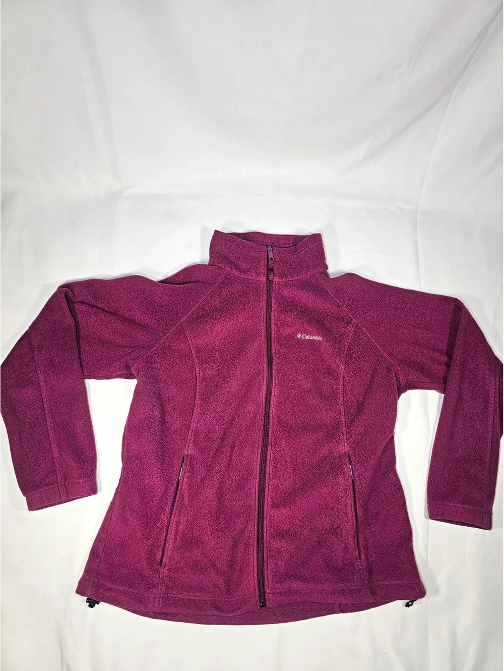 Columbia Jacket Womens 1X Plus Purple Full Zip Long Sleeve Mid-Length Pockets